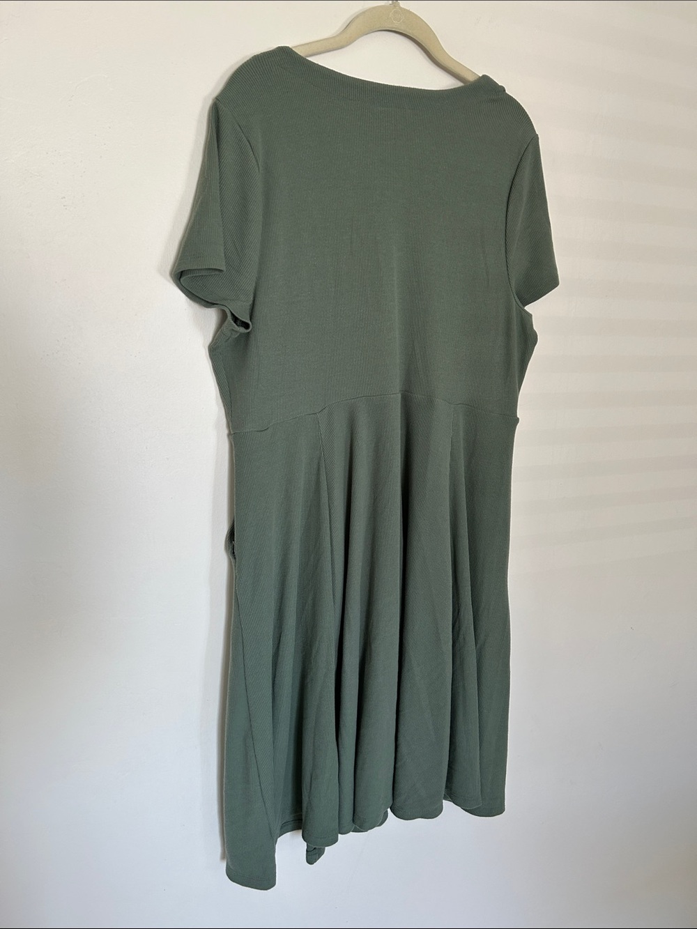 Torrid 1 Light Olive Rib Skater Dress - Picture 5 of 7